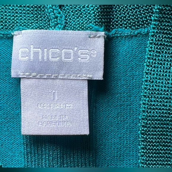 Chico's Cardigan Sweater - Green Longline Open Front (Size M) - Picture 17 of 17